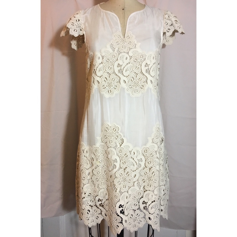 Yoana Baraschi Silk blend voile lace dress